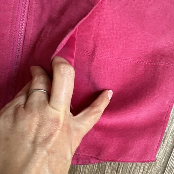 2/$18‎ SALE! Vtg Suede Vest Womens M Hot Pink Full Zip Leather Cowboy Biker - Picture 5 of 10
